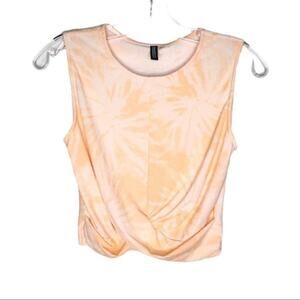 H&M Womens Size Medium Sleeveless Crew Neck Light Orange Unlined Casual Tank Top